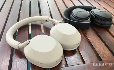 The Sony WH-1000XM5 headphones feature active noise cancellation.