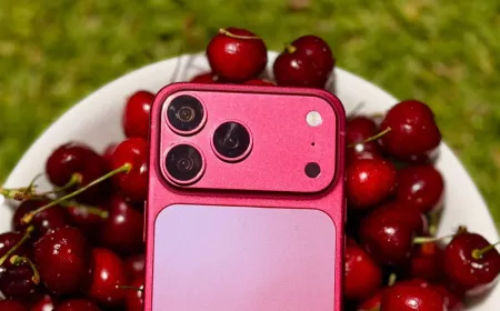 The iPhone 18 Pro Max displays a dark cherry finish on its rear casing.