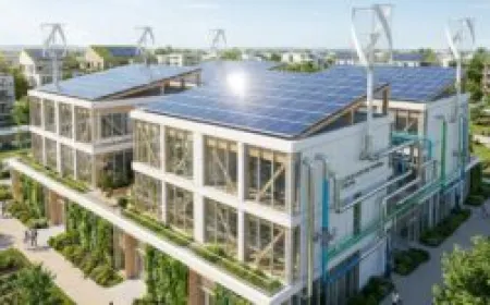 This modular data center features prefabricated components and standardized cooling systems for scalable AI infrastructure.