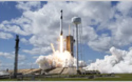 SpaceX rocket and corporate logo accompanying news of its $75 billion IPO filing