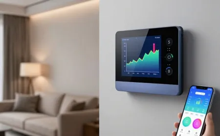 Digital dashboard displaying real-time household energy consumption and cost tracking metrics.