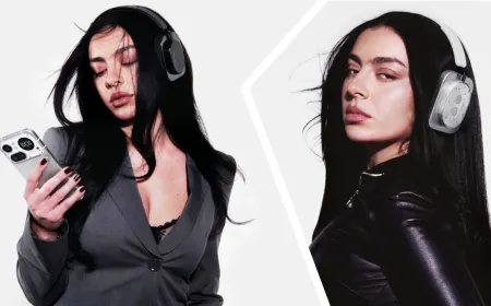 Nothing smartphone promotional graphic featuring Charli XCX collaboration emphasizing cultural design