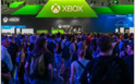 Xbox logos and Microsoft headquarters illustrate ongoing studio independence negotiations.