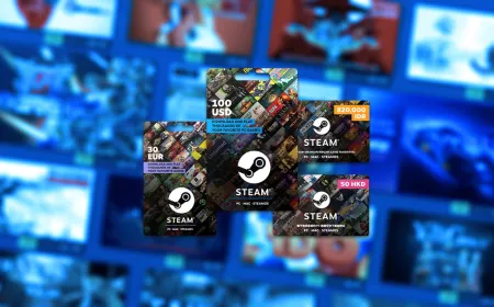 A physical Steam gift card displayed alongside digital payment options