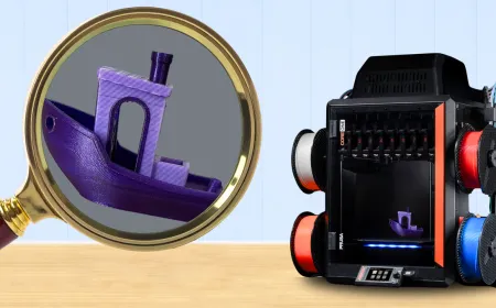 The Prusa ColorMix engine optically blends five filament colors to generate custom shades during FDM 3D printing.