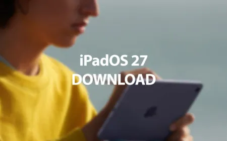 An iPad displays the iPadOS 27 Beta 1 update installation screen.