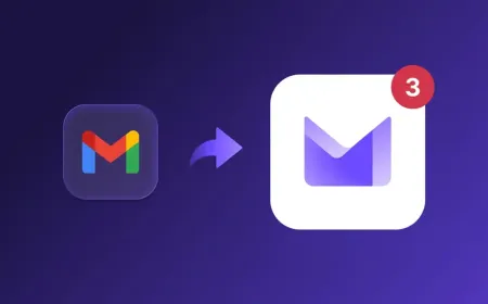 The Proton Mail interface displays Gmail account synchronization settings for secure email access.