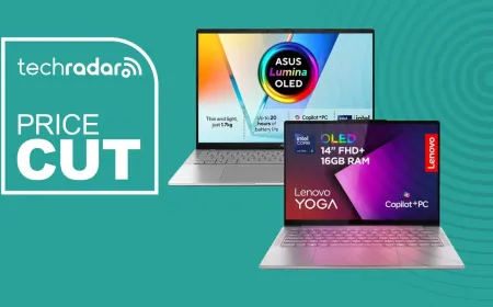 Lenovo Yoga Slim 7 and Asus Vivobook S16 laptops feature OLED displays and Intel Core Ultra processors at Currys for £599.