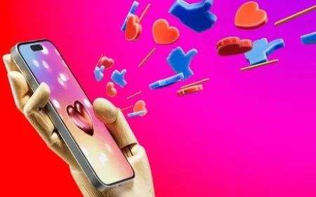 A smartphone screen shows an AI-generated dating message next to a shadowed figure waiting for a real conversation.