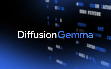 Diagram illustrating Google DeepMind's DiffusionGemma parallel text generation architecture for local AI hardware.
