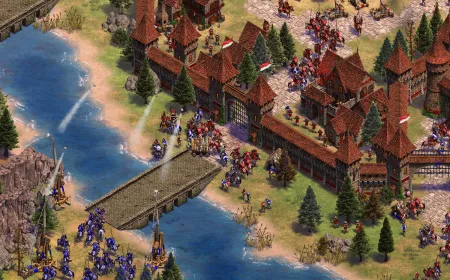 Age of Empires II Definitive Edition gameplay interface displays historical campaign maps on a macOS screen.