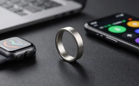 Compact smart ring designed for discreet daily wear and continuous biometric monitoring.