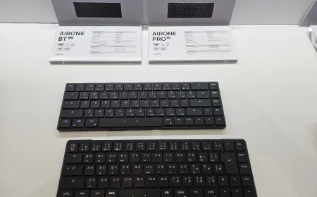 Mistel Airone Pro 65% compact keyboard featuring Cherry MX Ultra Low Profile switches and RGB lighting.