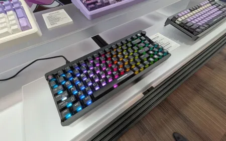 Colorful Magnex XC87 magnetic keyboard with aluminum chassis and 80% tenkeyless layout at Computex 2026.
