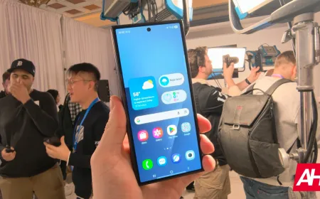 A Samsung Galaxy Z TriFold smartphone displays a software update screen.
