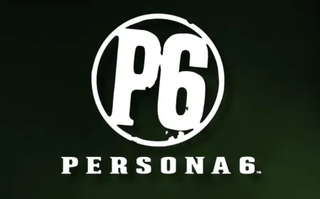 The graphic displays the Persona 6 title alongside PlayStation Five, Xbox, and PC platform logos.