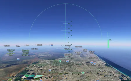 The Google Earth web interface displays the Explore Earth and Tools menu for launching the browser flight simulator.