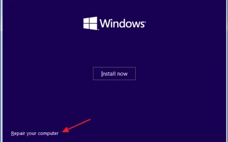 The Windows recovery environment shows a reset error screen requiring diagnostic repair commands.