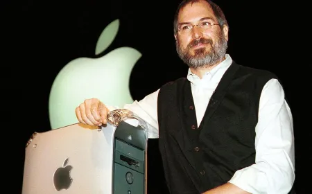 A Power Mac G4 desktop computer featuring its signature translucent blue and white casing.