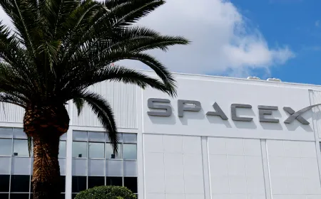 SpaceX rocket ready for launch.