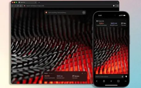 The Brave Origin browser interface displays a stripped-down layout alongside its one-time pricing structure.