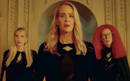 This promotional artwork features the American Horror Story Coven sequel set in New York, arriving in September 2026.