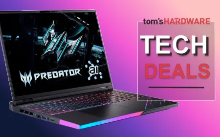 Acer Predator 16-inch gaming laptop with RTX 5090 GPU, 32GB RAM, and 2TB SSD