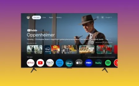Google TV displays Gemini voice controls for adjusting picture and sound settings through natural language commands.