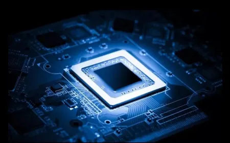 A modern printed circuit board features advanced thermal regulation and complex signal routing for artificial intelligence...