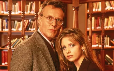 Anthony Head portrays Rupert Giles in a scene from Buffy the Vampire Slayer.