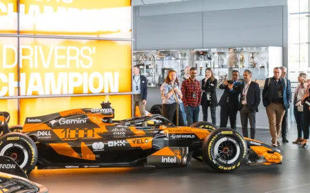 McLaren and Iron Mountain personnel digitize historical Formula 1 racing archives.