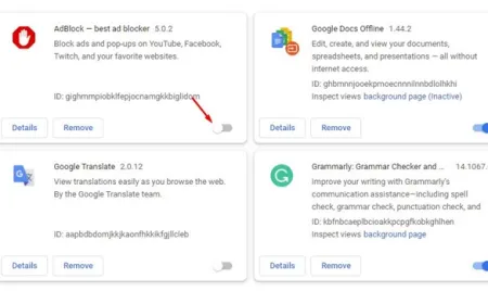 The Chrome browser settings menu displays options for controlling automatic background tab reloading.
