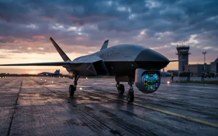 Ukrainian defense workers assemble military drones at a manufacturing facility.