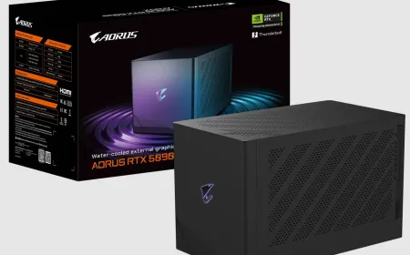 The Gigabyte AORUS RTX 50 AI BOX provides external desktop-class processing for mobile systems.
