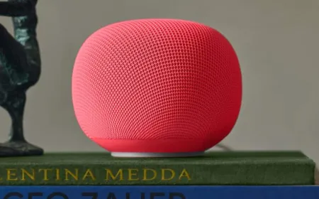 The Google Home speaker features integrated Gemini artificial intelligence.