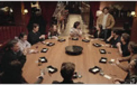 Sam Altman and Palmer Luckey play a round of Mafia during a televised Founders Fund game show recording.