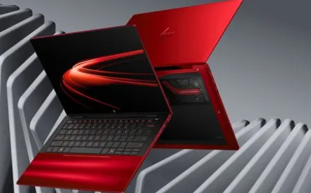 The limited edition HP and Ferrari AI PC features a racing-inspired exterior and premium build materials.