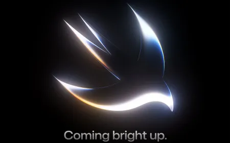 Apple WWDC 2026 invitation displaying a luminous Swift logo alongside glowing text phrases on a dark background.