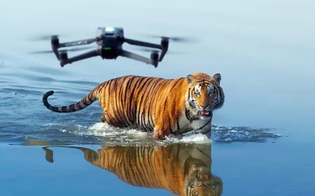 Tigers roaming the wild landscapes of Tiger Island in the BBC nature documentary.