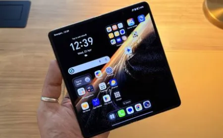 Honor Magic V6 foldable smartphone shown in open and closed positions with its slim chassis and rear camera array visible.