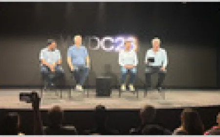 Apple executives demonstrate Siri AI capabilities during the WWDC keynote in Cupertino.
