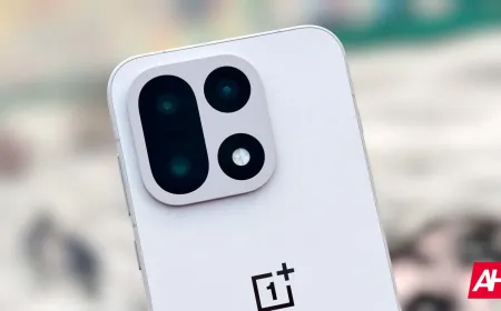 The rear camera module of the OnePlus 16 smartphone features a redesigned lens array.