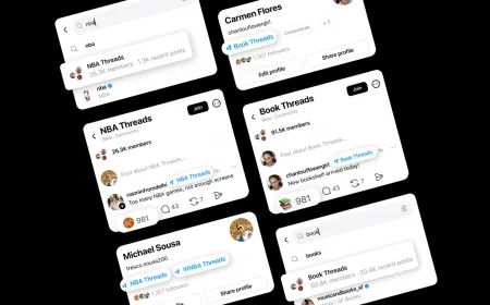 Threads platform shows user growth metrics and community features near five hundred million monthly active user milestone.