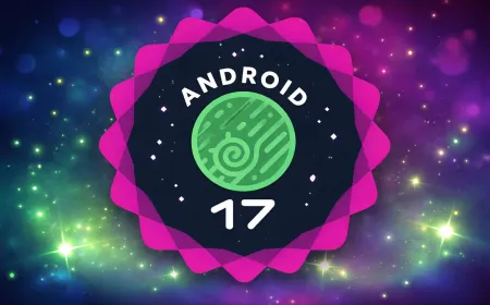 The Android 17 update interface is displayed on a Google Pixel smartphone.