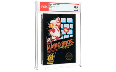 Factory sealed original Super Mario Bros. cartridge for the Nintendo Entertainment System.