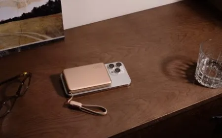 The INIU SnapGo Air slim magnetic power bank features Qi2.2 wireless charging and an aluminum casing.