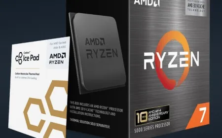 The AMD Ryzen 7 5800X3D tenth anniversary processor includes the Carbice Ice Pad thermal interface material.