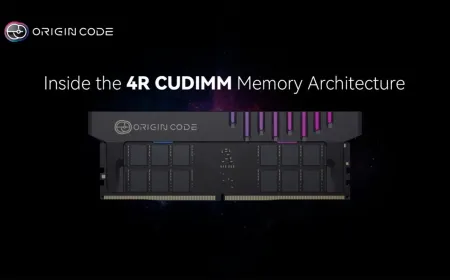 Origin Code quad-rank CUDIMM memory kit providing 256GB DDR5 capacity via client clock driver technology for desktop platf...