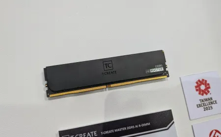 Team Group displays T-Force and T-Create memory modules showcasing next generation architecture at Computex 2026.