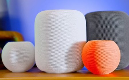 Updated Apple TV and HomePod mini devices showcasing internal upgrades for next-generation Siri and Apple Intelligence.